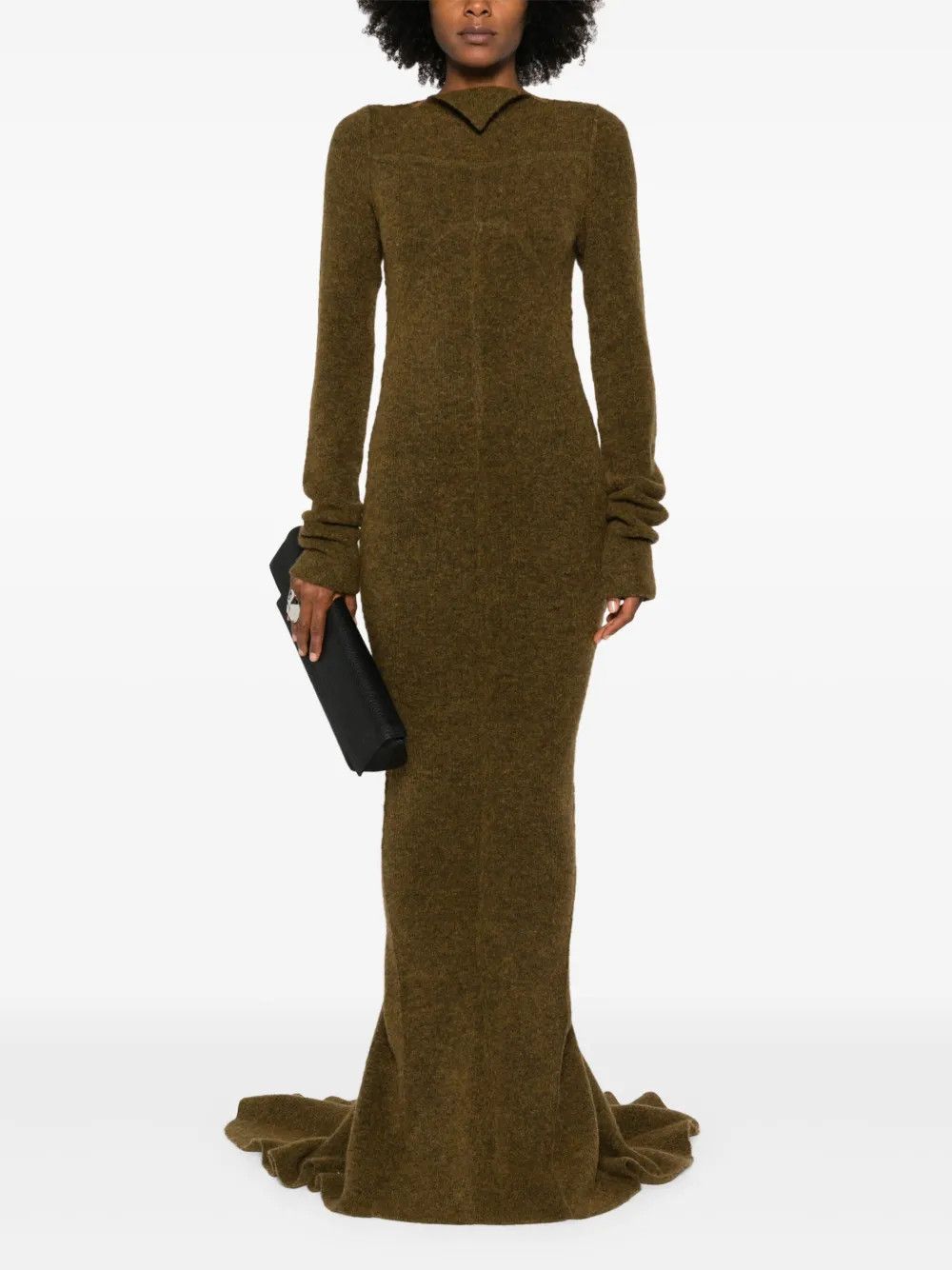 Rick Owens o1y0126 Sweater Maxi Dress in Military Green Size M / US 6-8 / IT 42-44 - 6 Thumbnail