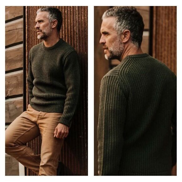 Taylor Stitch Taylor Stitch The Wharf Sweater 100% Merino wool Dark Olive Size US S / EU 44-46 / 1 - 3 Thumbnail