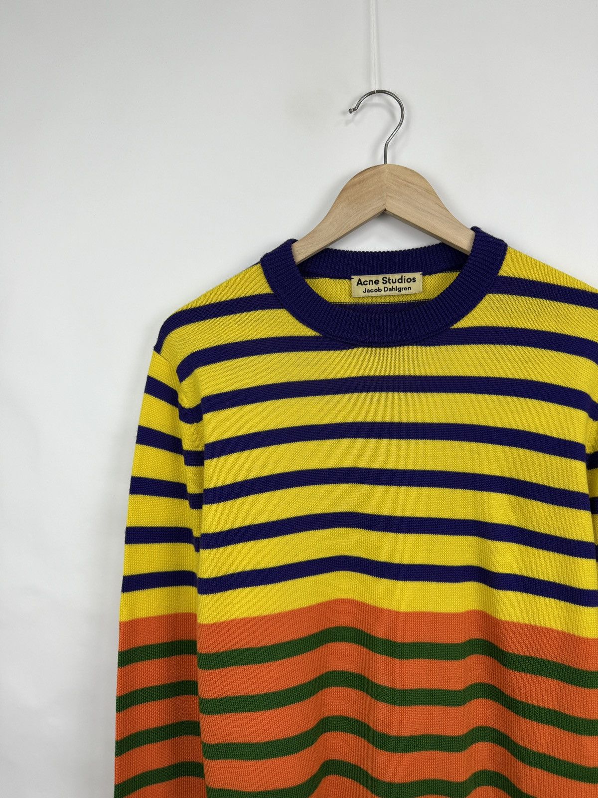 Acne Studios 🇨🇭 Acne Studios Jacob Dahlgren Wool Laine Striped Sweater Y2K Size US S / EU 44-46 / 1 - 2 Thumbnail