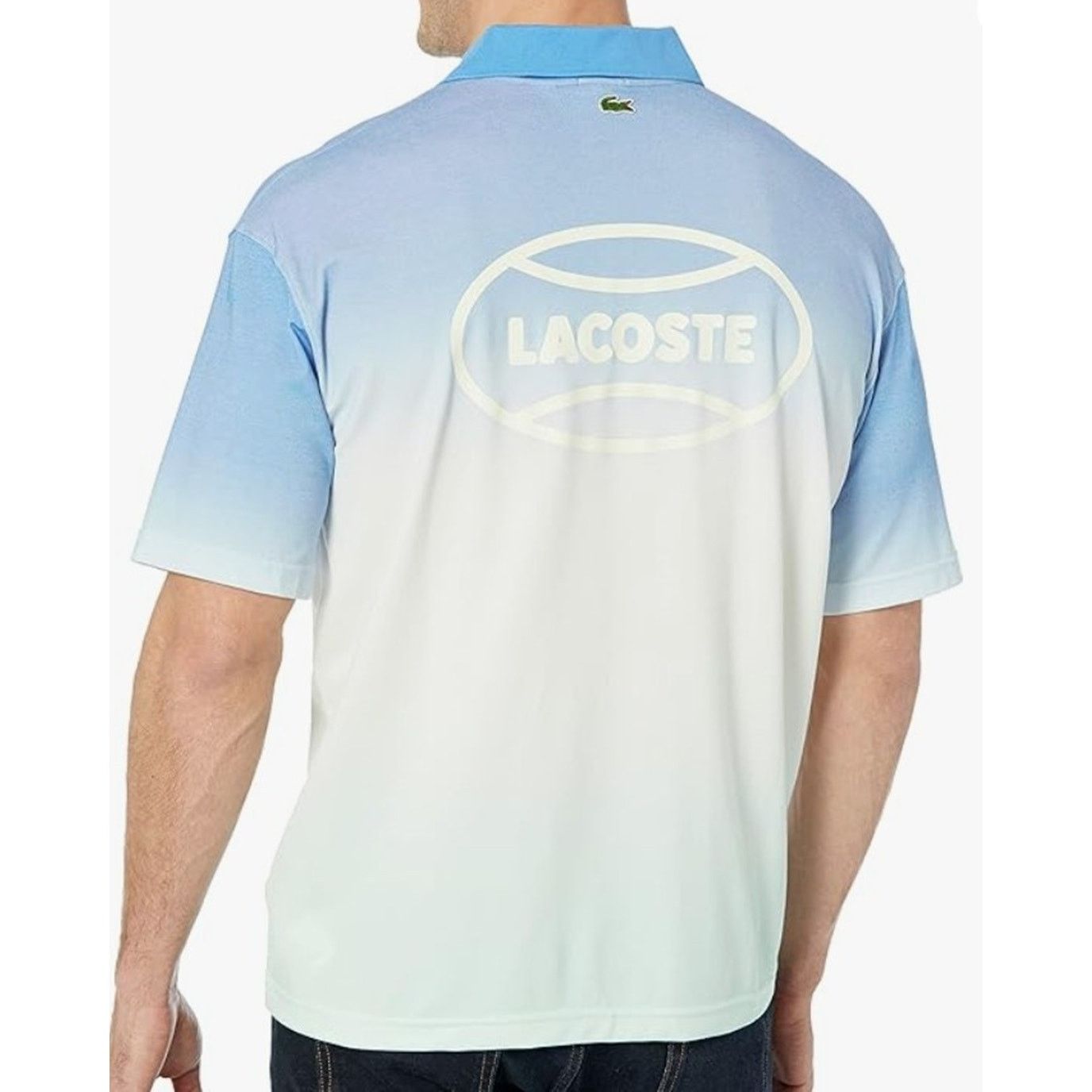 Lacoste Lacoste Men's Live Loose Fit Gradated Print Cotton Polo XL Size US XL / EU 56 / 4 - 3 Thumbnail