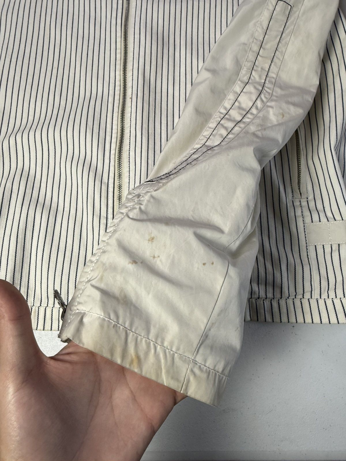 Armani Vintage Armani Jeans Pinstripe Jacket Size XL Size US XL / EU 56 / 4 - 7 Thumbnail