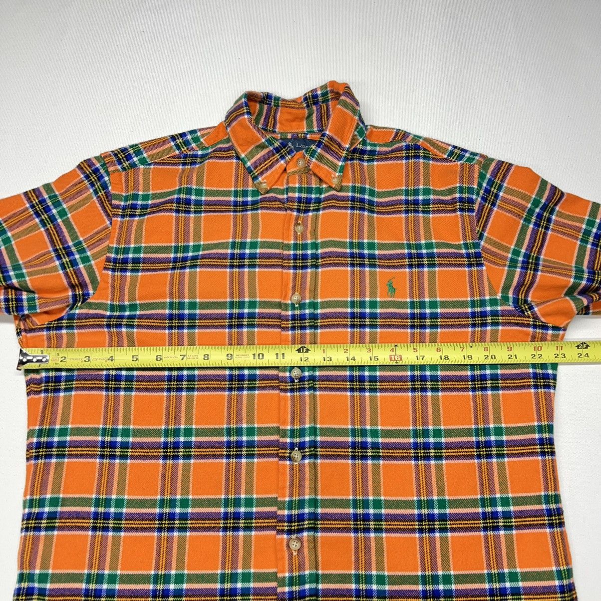 Polo Ralph Lauren Polo Ralph Lauren Flannel Shirt Orange Button Down Classic Size US M / EU 48-50 / 2 - 14 Thumbnail