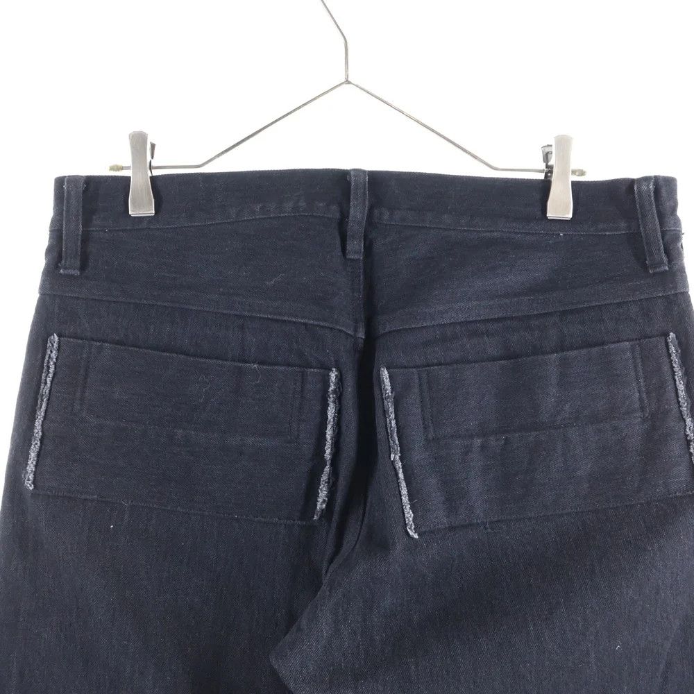 Yohji Yamamoto Yohji Yamaha POUR HOMME/Distressed Black Denim Pants Size US 33 - 4 Thumbnail