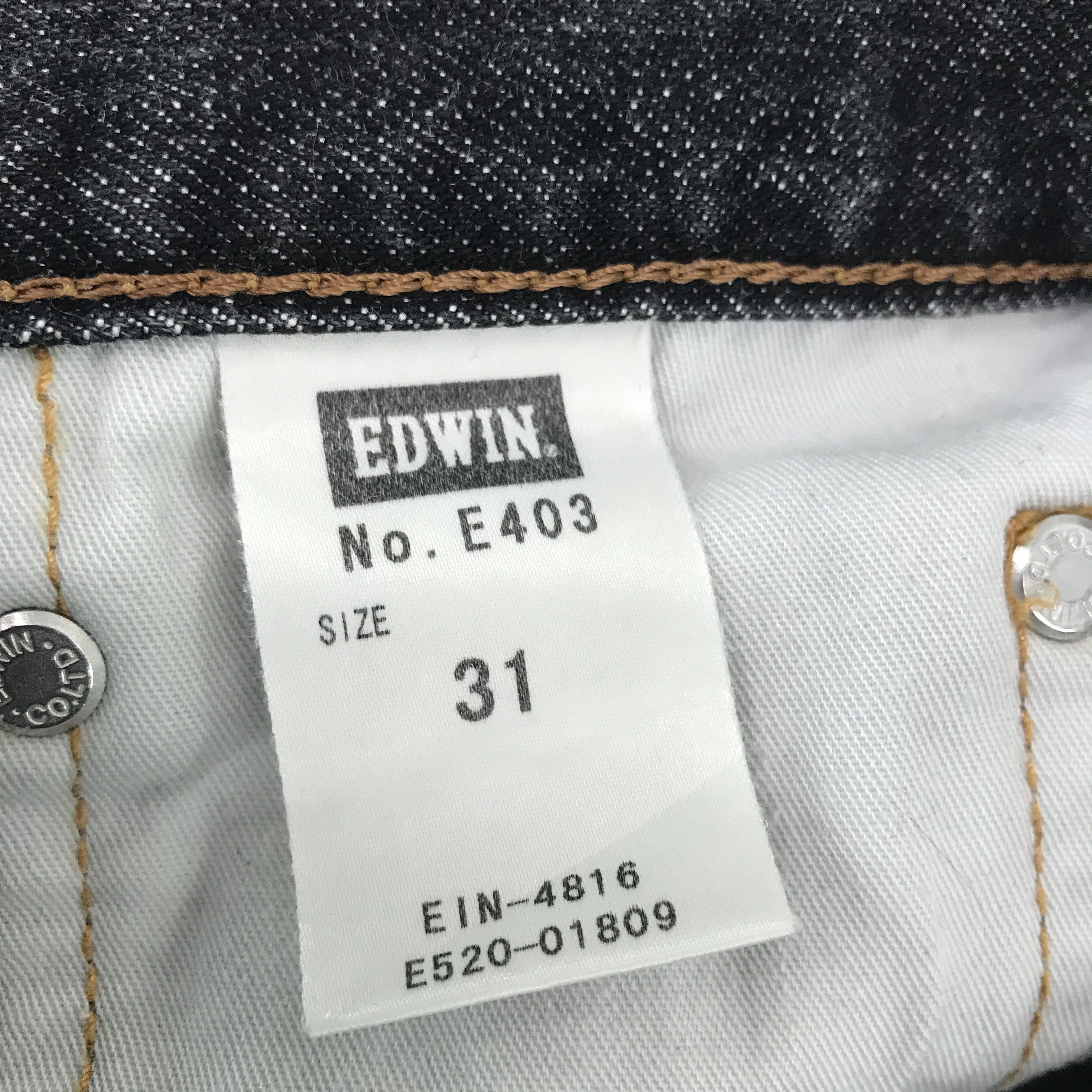 Edwin × Japanese Brand × Vintage Vintage Edwin Black faded distressed Denim jeans Size US 31 - 14 Thumbnail
