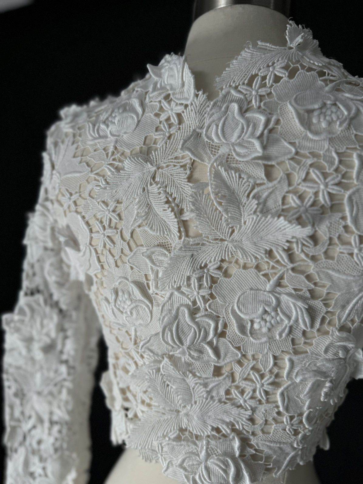 Other Preloved US 2 Guipure Lace Anna Augusta Bridal Cape Size XS / US 0-2 / IT 36-38 - 5 Thumbnail