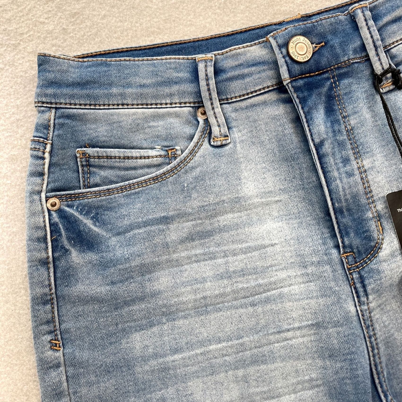 Vintage Mudd Jeans Women's Juniors 9 Blue Stretch Denim High Rise Skinny Ankle Jeggings Y2K City College Preppy Size 30" / US 8 / IT 44 - 3 Thumbnail