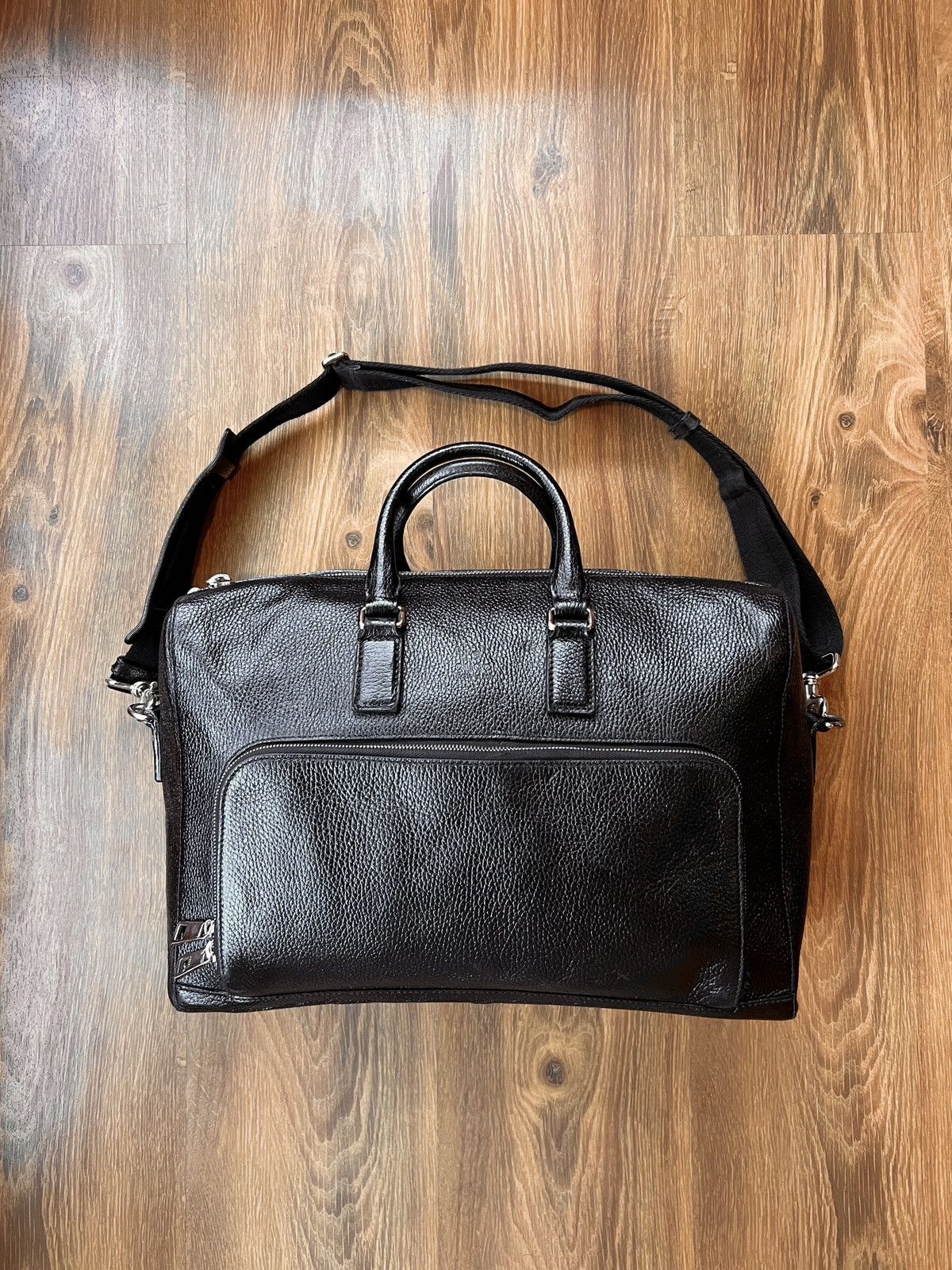 Rare Gucci Pebbled Cosmopolis Leather Travel Bag/Briefcase
