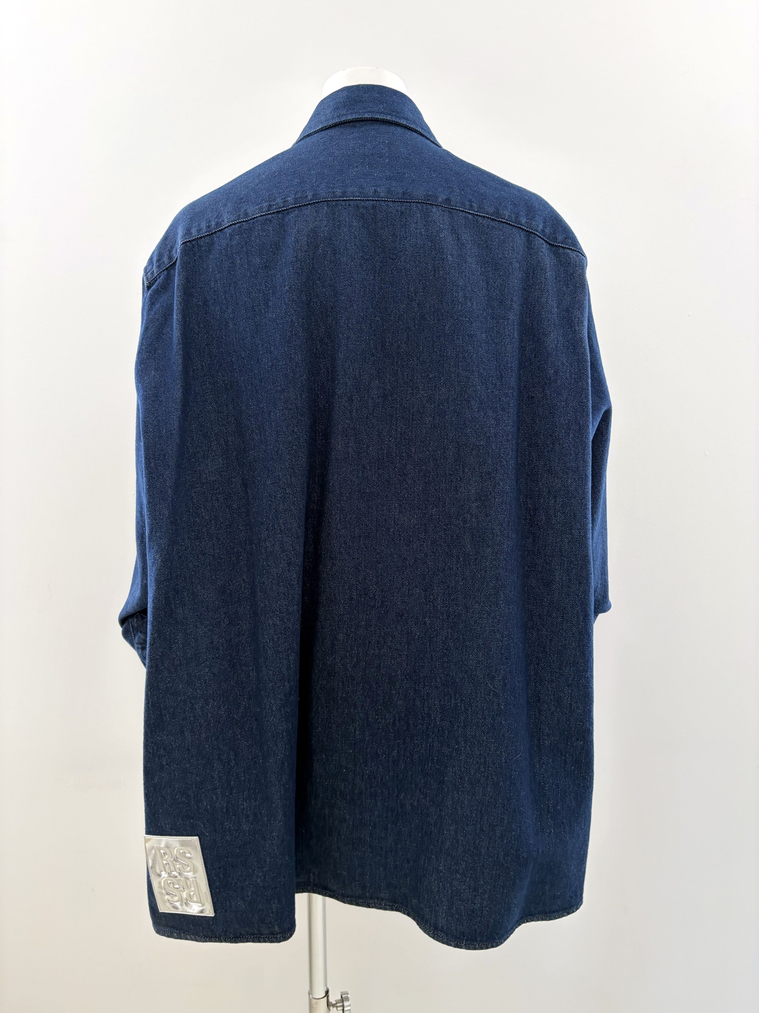Raf Simons SS19 'Big Fit Shirt With Zipper' Blue Denim Size US M / EU 48-50 / 2 - 3 Thumbnail
