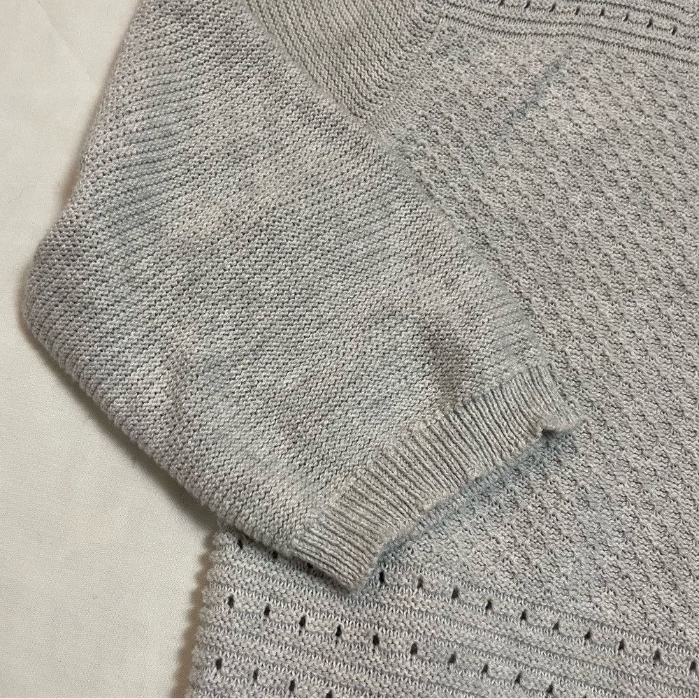 Faded Glory Faded Glory Open Front Cotton 3/4 Sleeve Grey Cardigan Size Size 3XL / US 20-22 - 9 Thumbnail