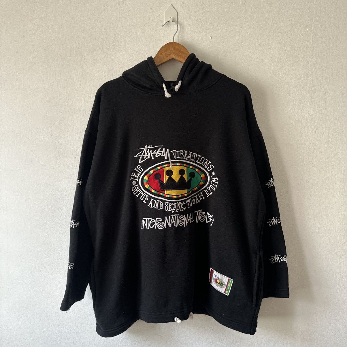 Stussy Vintage Stussy Vibrations International Tribe Irie Hoodie Size US XL / EU 56 / 4 - 1 Thumbnail