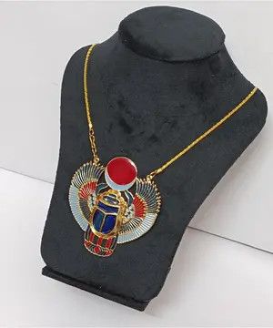 Other Handmade Egyptian scarab necklace with wings red sun disc Size ONE SIZE - 4 Thumbnail