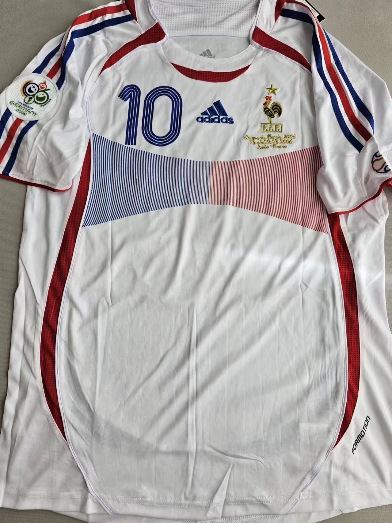 Other 2006 Worlf Cup France 10 Zidane Jersey Away Size US XXL / EU 58 / 5 - 1 Thumbnail