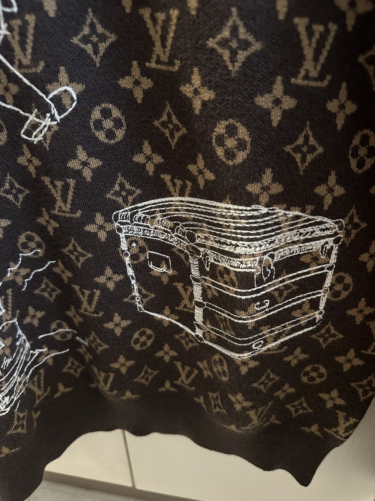 Louis Vuitton Louis Vuitton FW’23 Monogram Embroidered Wool Crewneck Size US S / EU 44-46 / 1 - 4 Thumbnail