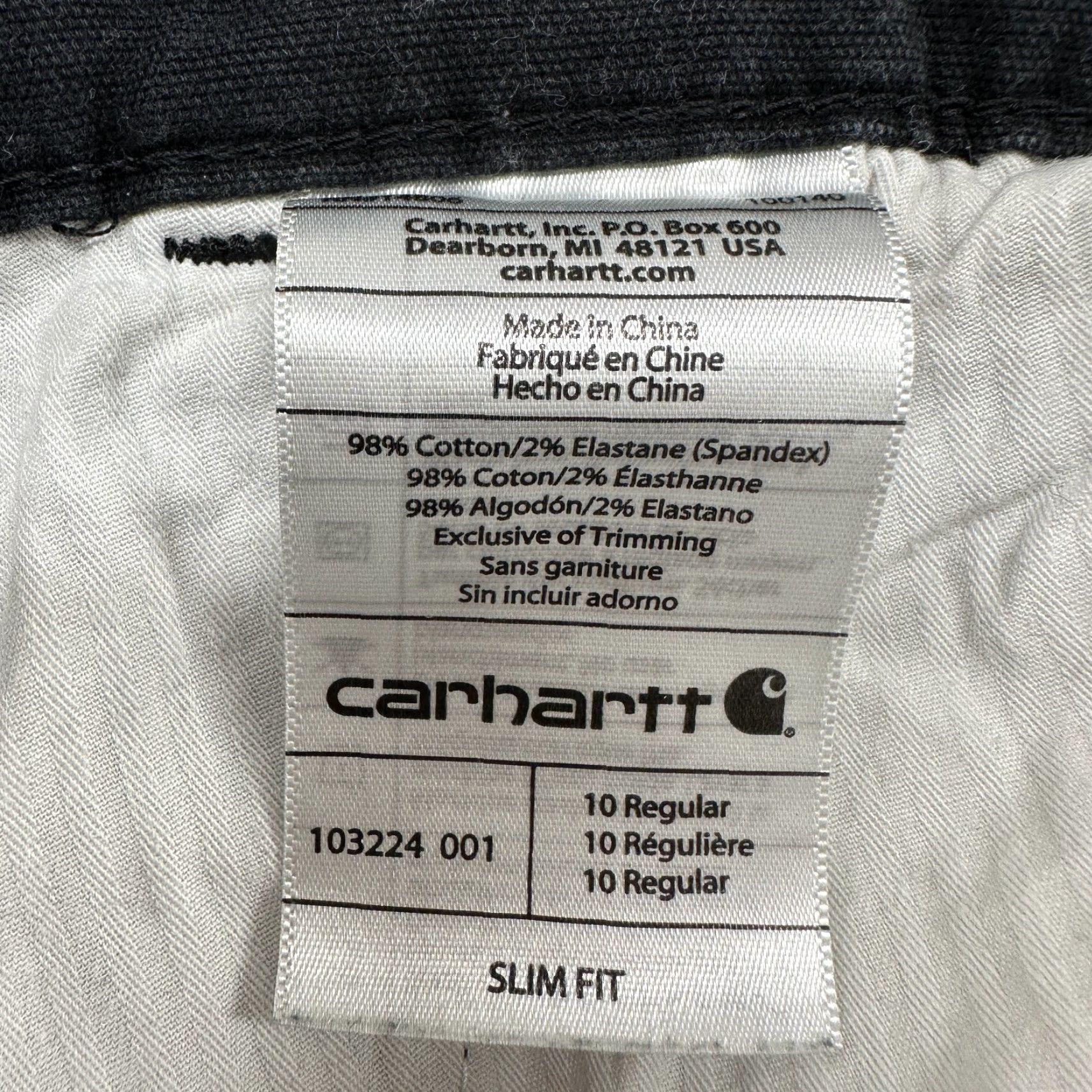 Carhartt VINTAGE? No — actually Carhartt Pants Womens 10 Black Carpenter Straight Leg Slim Fit Workwear Cotton Size 32" / US 10 / IT 46 - 4 Thumbnail