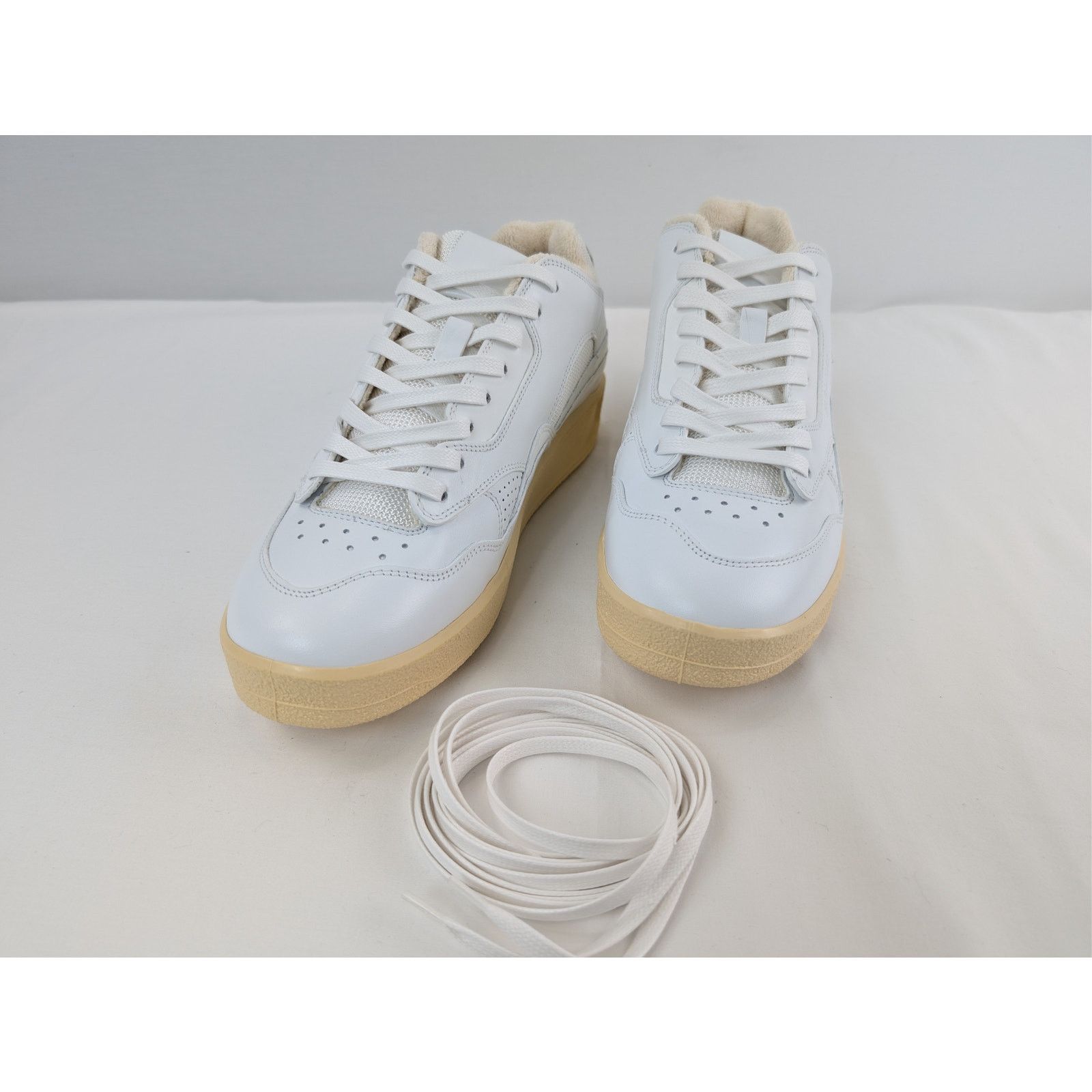 Jil Sander o1rshd1 Dragon Fabric Gummy Cow Nappa Sneakers in White Size US 10 / EU 43 - 9 Thumbnail