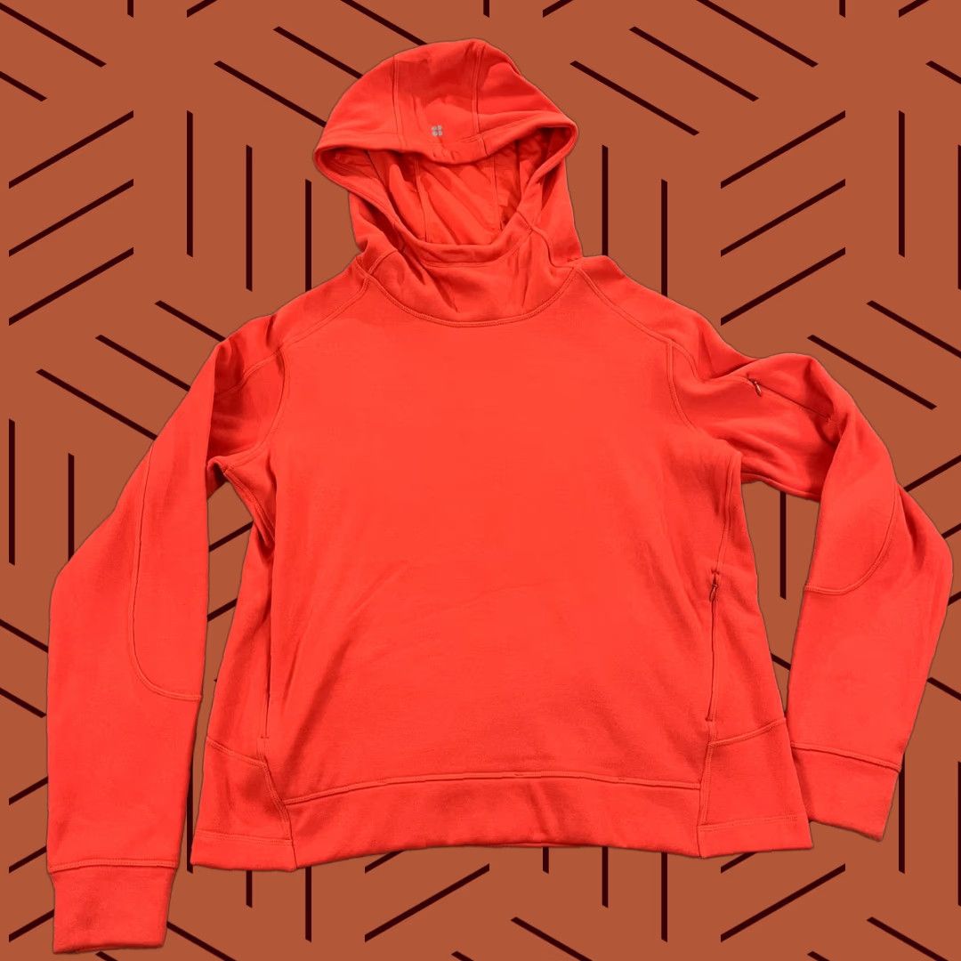 Sweaty Betty Hoodie Jacket Womens Medium Orange Active Fitness Running Pullover