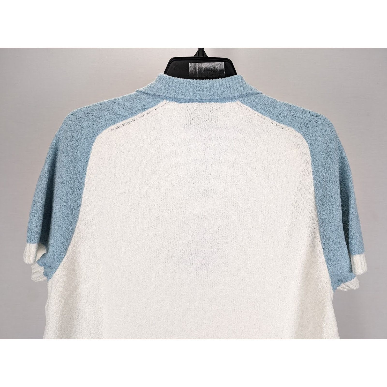 Casablanca o1rshd1 555 / Raglan Boucle Polo Shirt in White/Blue Size US XXL / EU 58 / 5 - 10 Thumbnail