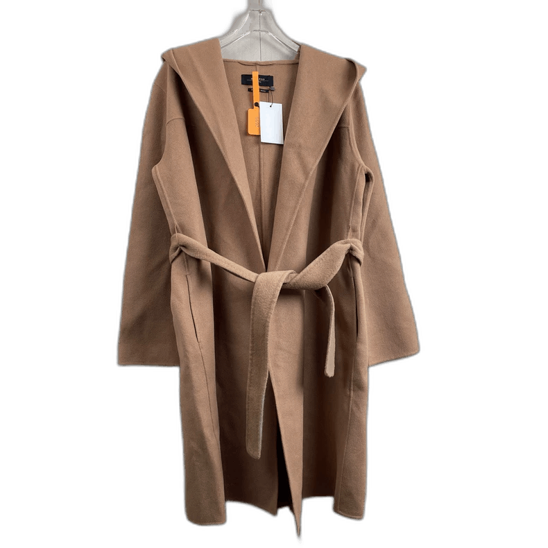 Max Mara Maxmara Long Wool Robe with Hoodie Size L / US 10 / IT 46 - 1 Thumbnail