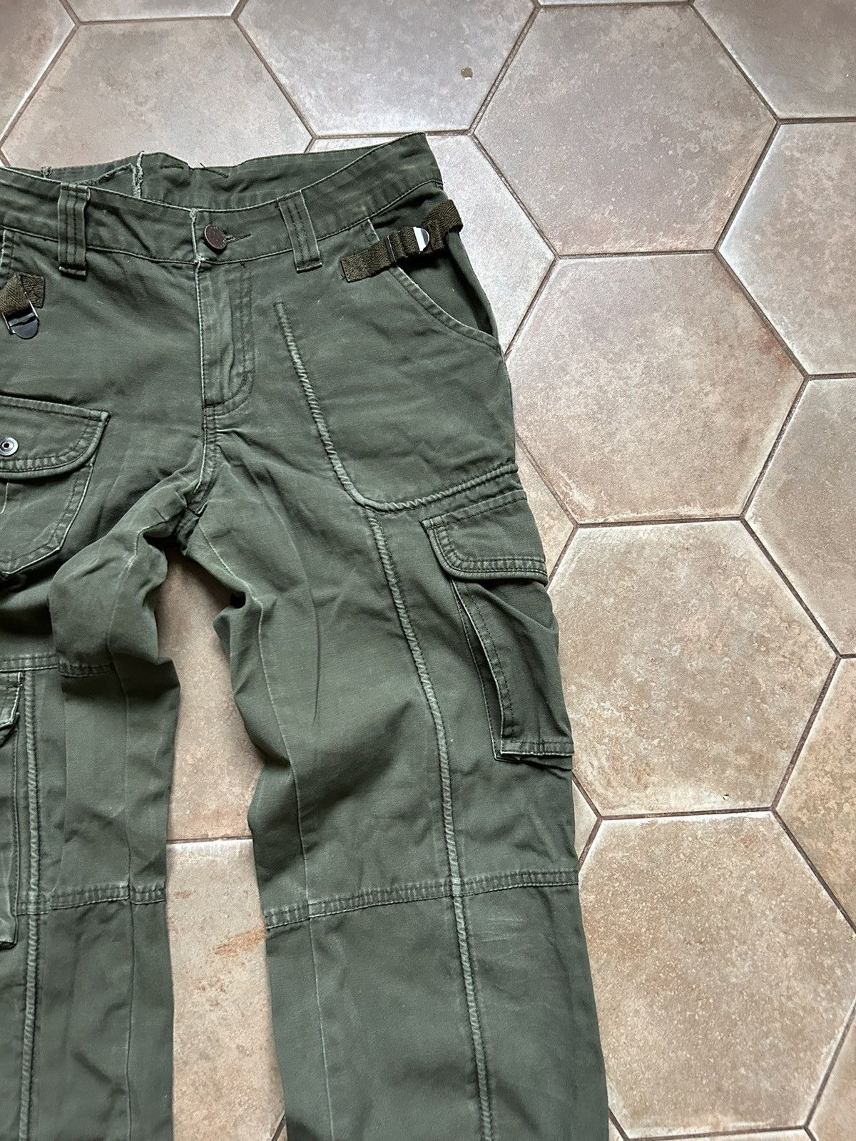 Vintage Vintage Y2K wide bondage cargo pants avantgarde Size 27" / US 4 / IT 40 - 3 Thumbnail