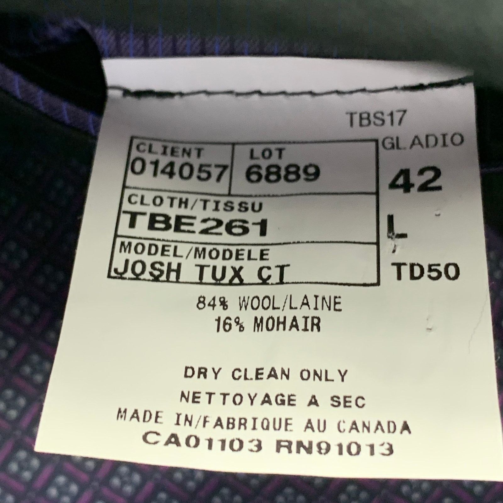 Size 42 Long Grey Black Wool Mohair Shawl Collar Sport Coat