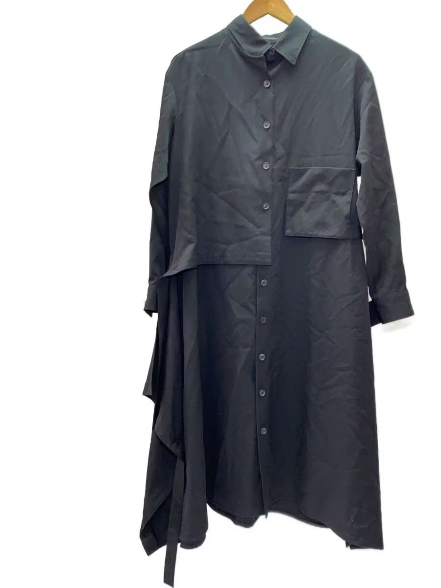 Yohji Yamamoto YOHJIYAMAMOTO+NOIR Layered Wool Gabardine Dress Shirt Dress Size US S / EU 44-46 / 1 - 1 Thumbnail