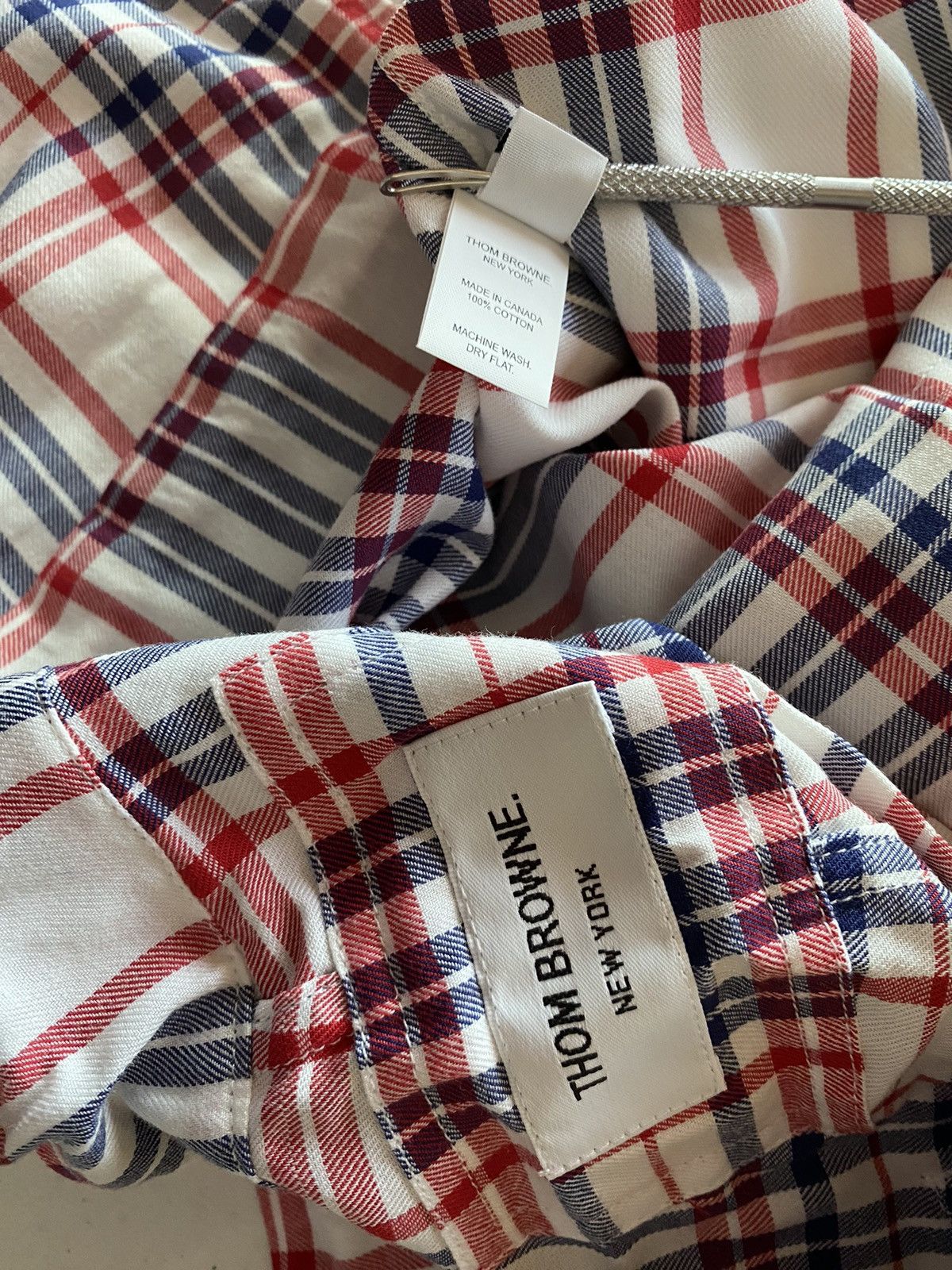 Thom Browne Thom Browne r/w/b xtreme flannel check pajama bottom 1 NWT Size US 35 - 18 Thumbnail