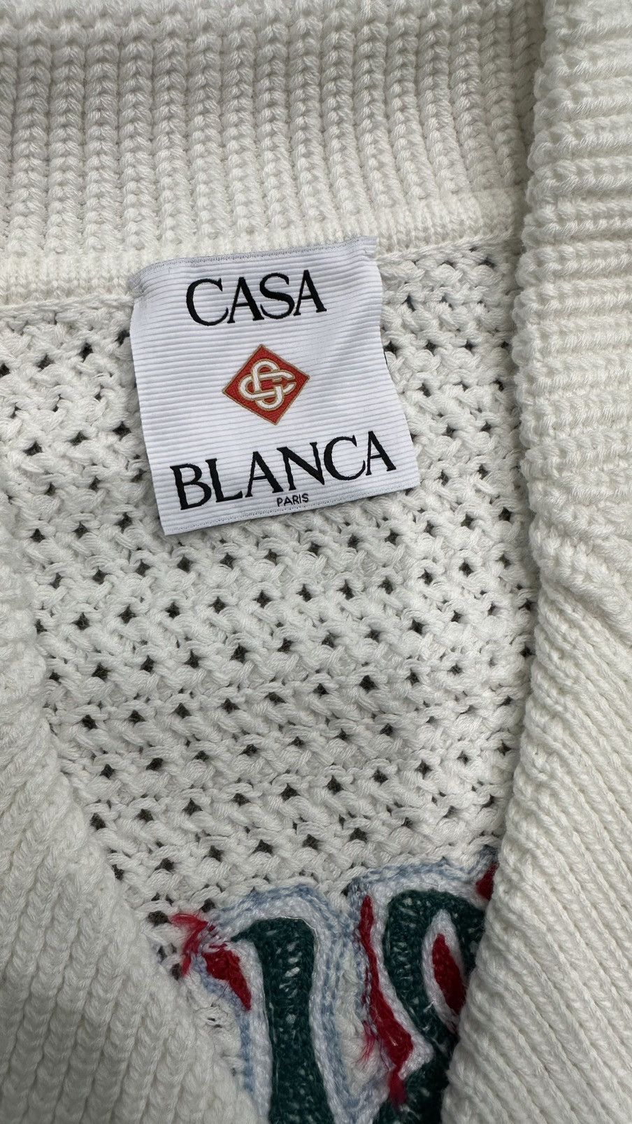 Casablanca CASABLANCA - Sporty Faux Crochet Shirt White Size US XS / EU 42 / 0 - 3 Thumbnail
