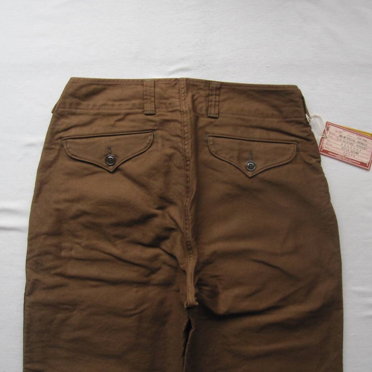Freewheelers S-8 AVIATORS’ TROUSERS 34 SEPIA BROWN Size US 34 / EU 50 - 10 Thumbnail