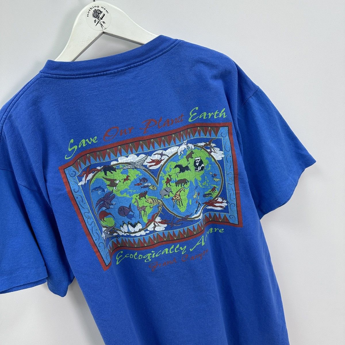 Vintage Vintage 90s Ecological Aware Graphic Nature Earth Art tee Size US XL / EU 56 / 4 - 9 Thumbnail