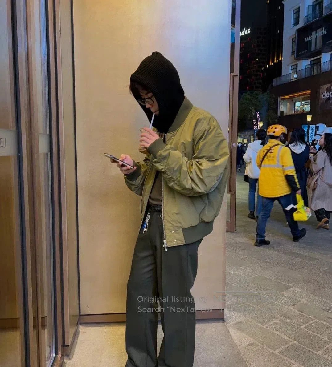 Dries Van Noten Blue Bomber Jacket with Zip and Button Closure. Size US L / EU 52-54 / 3 - 7 Thumbnail