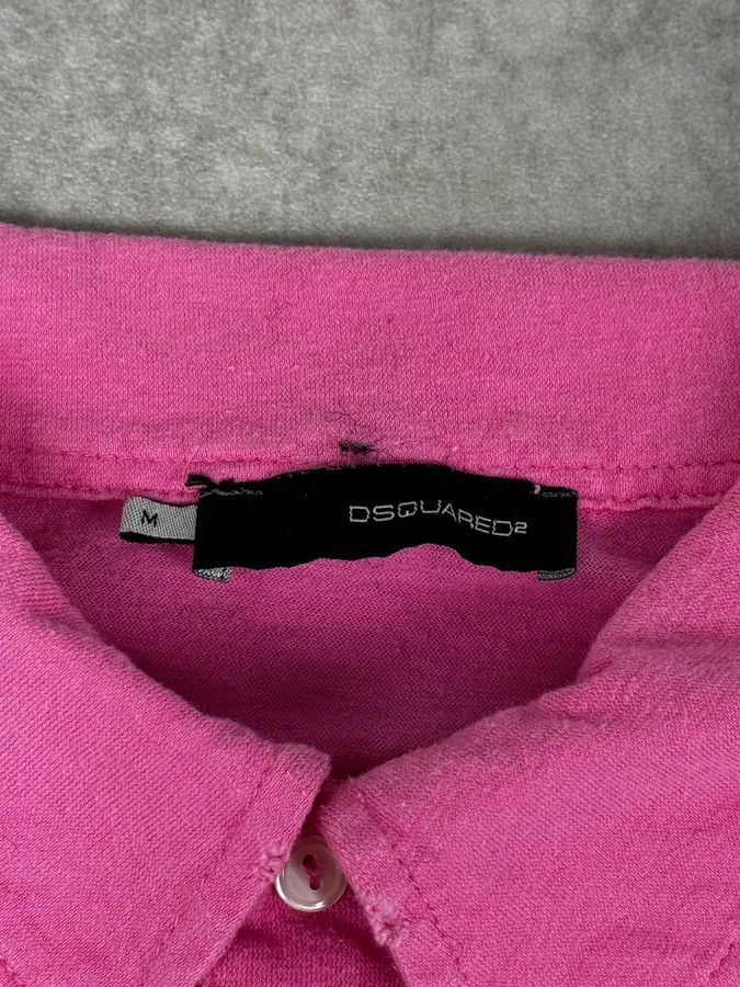 Dsquared2 SS2005 Dsquared2 Pink «Mr Catenacci » Print Longsleeve Polo Size US M / EU 48-50 / 2 - 11 Thumbnail