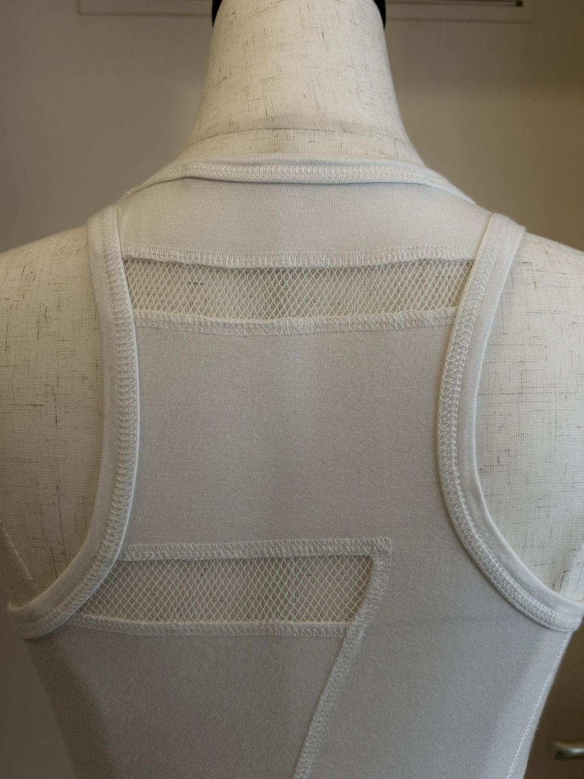 Dirk Bikkembergs 2000s mainline mesh inserts tanktop with "7" back motif Size S / US 4 / IT 40 - 9 Thumbnail