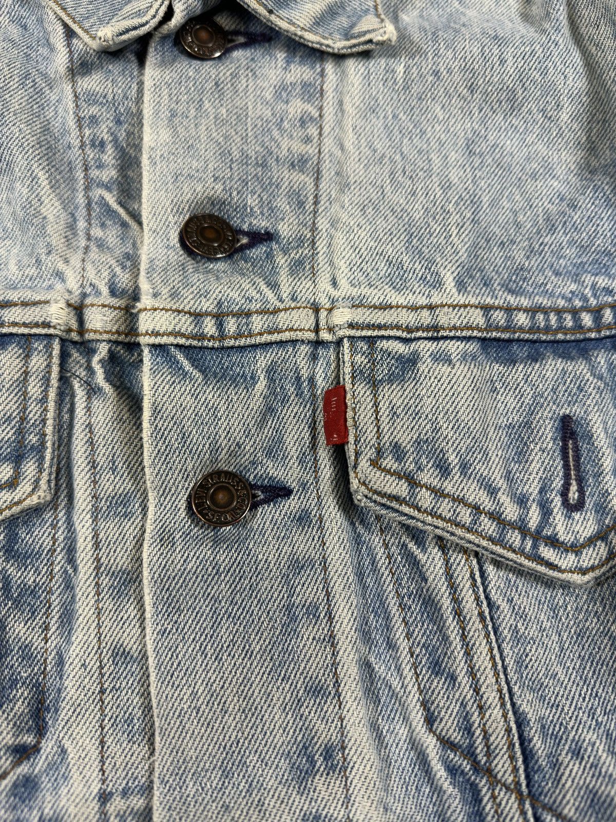Levi's Vintage Clothing Vintage 1960’s Big E Levi’s Strauss & Co Denim Jacket Size US XXS / EU 40 - 3 Thumbnail