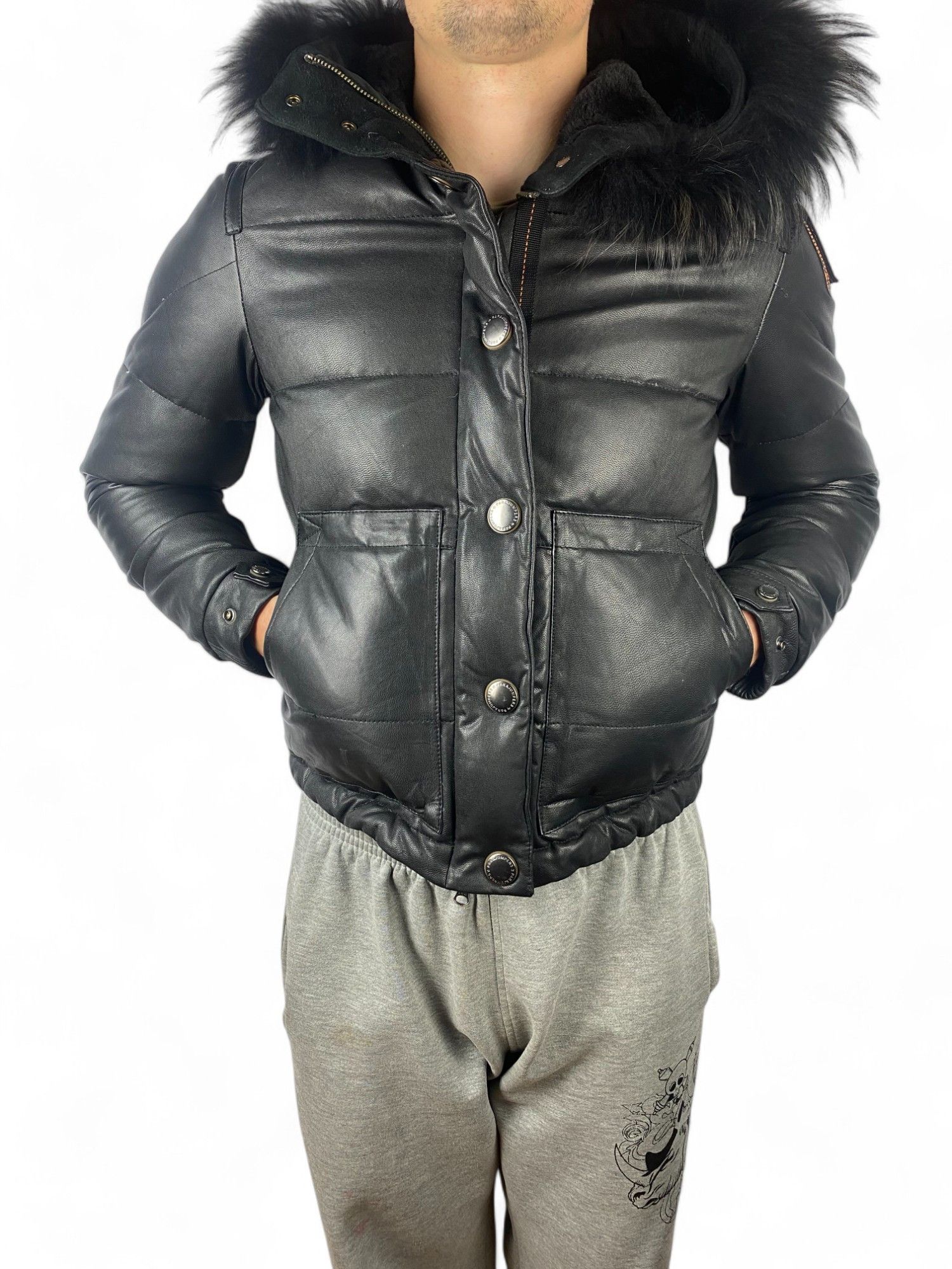 Parajumpers distressed leather parajumpers puffer jacket down feather Size S / US 4 / IT 40 - 7 Thumbnail