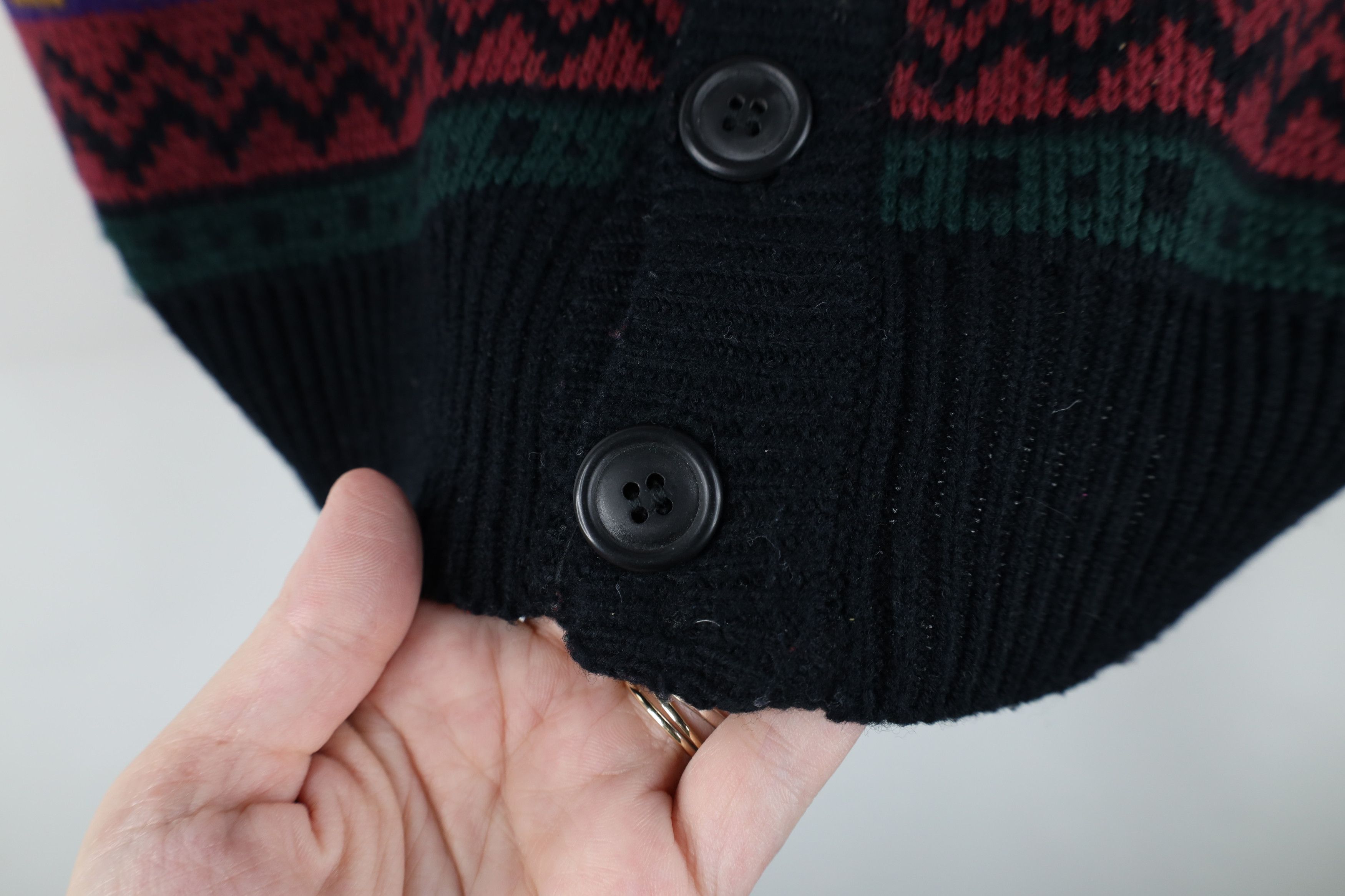 Vintage Vintage 90s Streetwear Fair Isle Knit Cardigan Sweater Vest Size US M / EU 48-50 / 2 - 5 Thumbnail