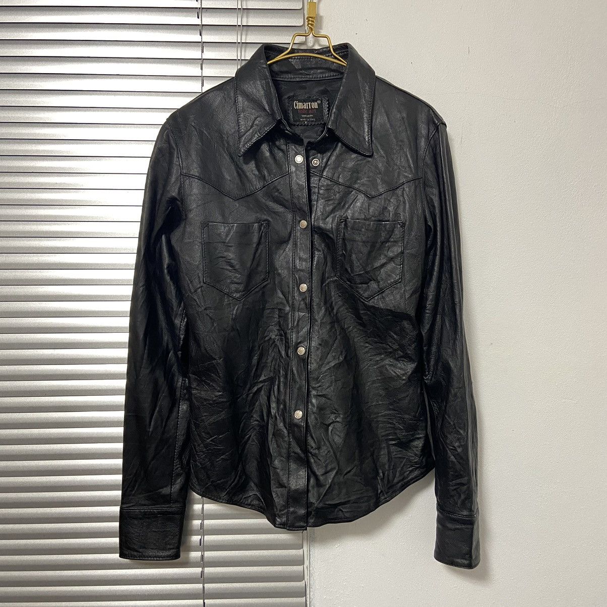 Designer × Vera Pelle × Vintage Vintage Cimarron leather shirt Size S / US 4 / IT 40 - 10 Thumbnail