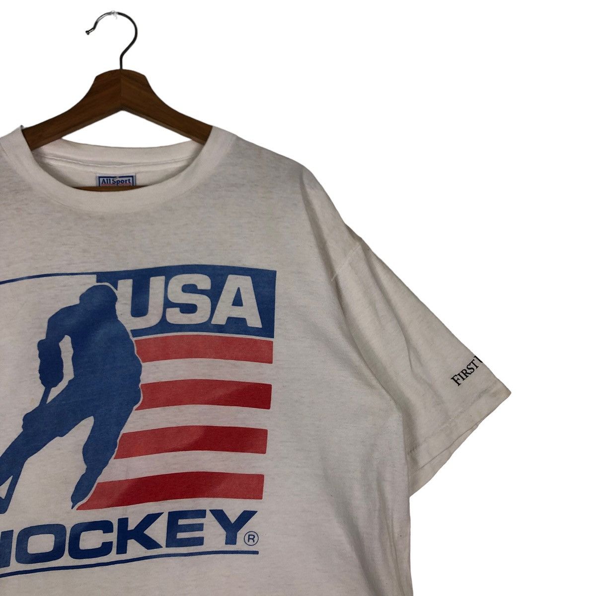 Other 🔥80’s Vintage Short Sleeve T-Shirt USA Hockey Big Logo Size US XL / EU 56 / 4 - 6 Thumbnail