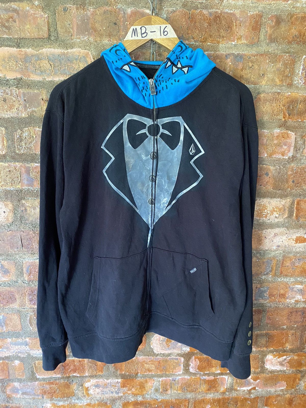Japanese Brand 2000s Volcom gimp one eye hoodie Size US L / EU 52-54 / 3 - 3 Thumbnail
