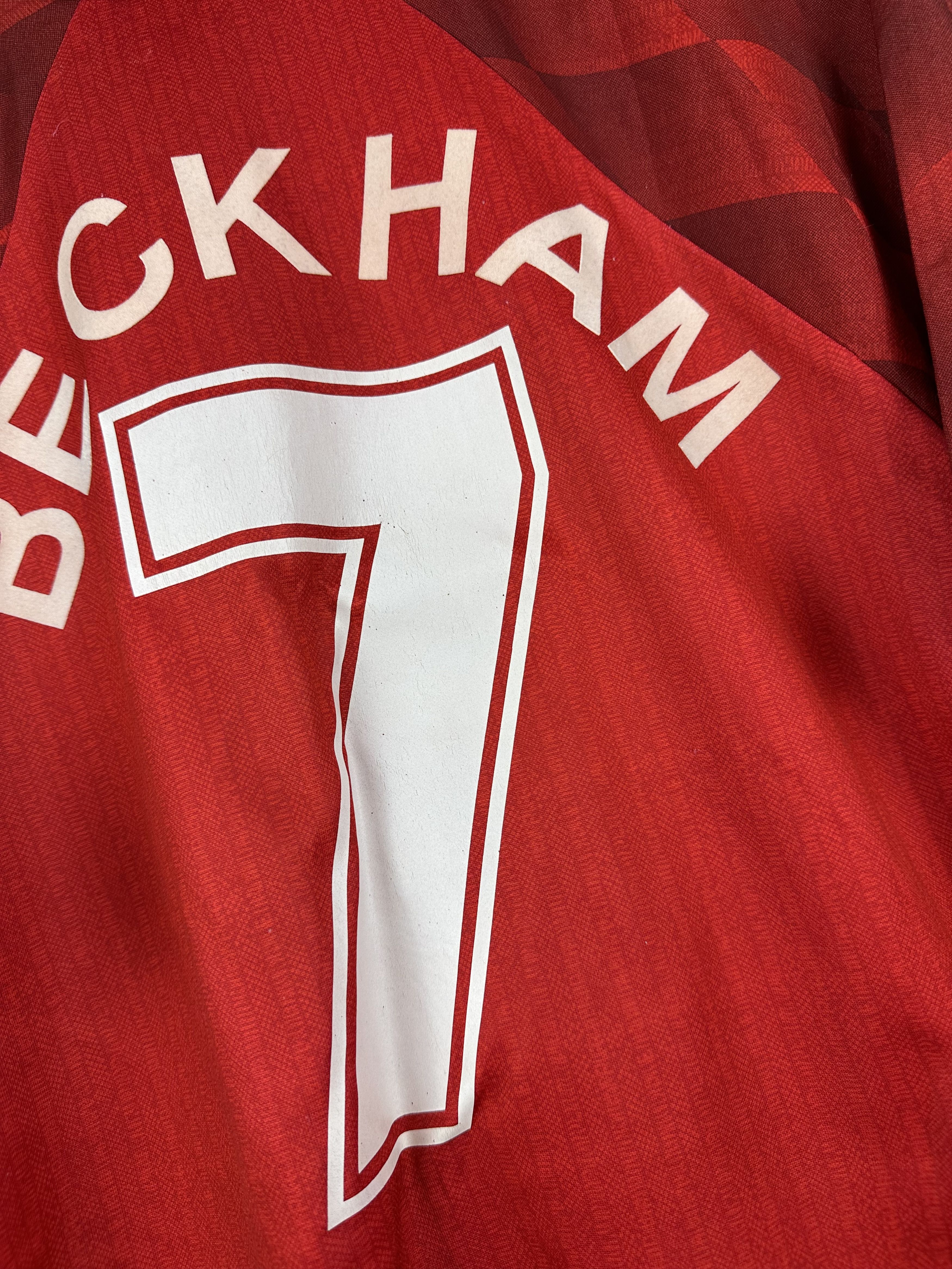 Vintage Manchester United football shirt 1996 #7 Beckham Jersey Rare Size US M / EU 48-50 / 2 - 11 Thumbnail