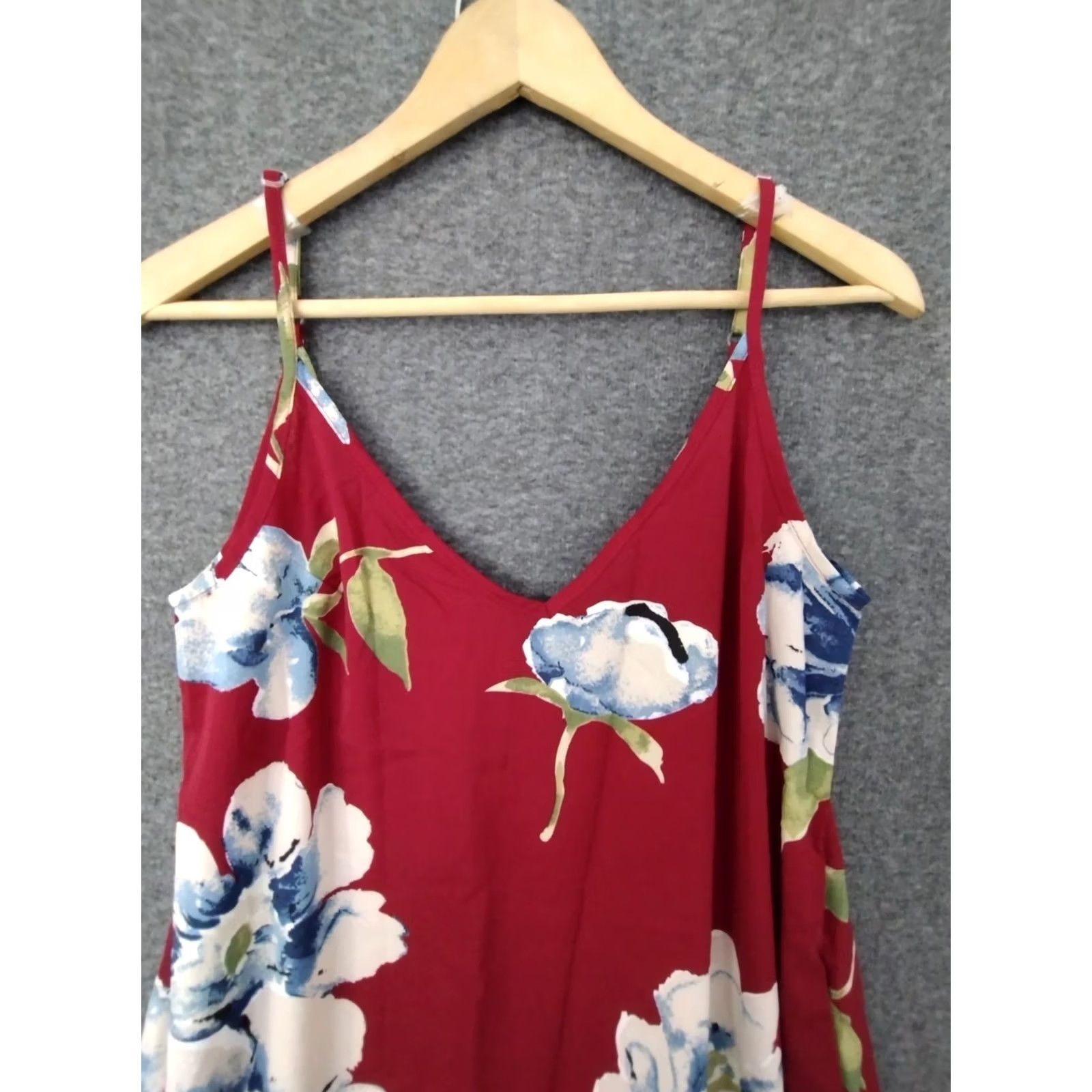 Vintage ZANZEA Women's Tank Dress Summer Flower Red 8 V-Neck Dress Sleeveless Knee Length Pattern Floral Shirt? Size M / US 6-8 / IT 42-44 - 3 Thumbnail