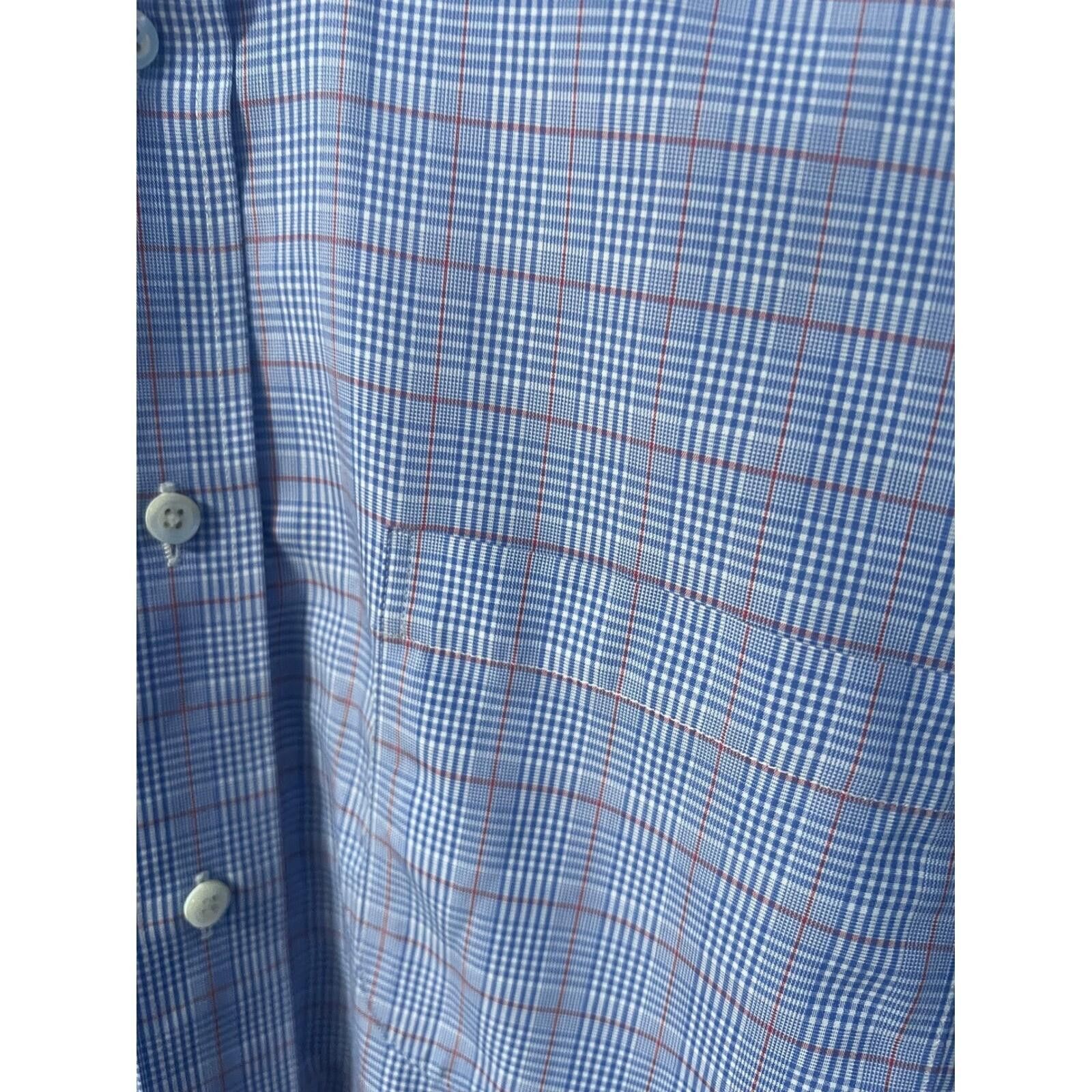 Brooks Brothers Brooks Brothers Shirt Mens 16 5/7 Blue Plaid Non-Iron 346 Size 38R - 6 Thumbnail