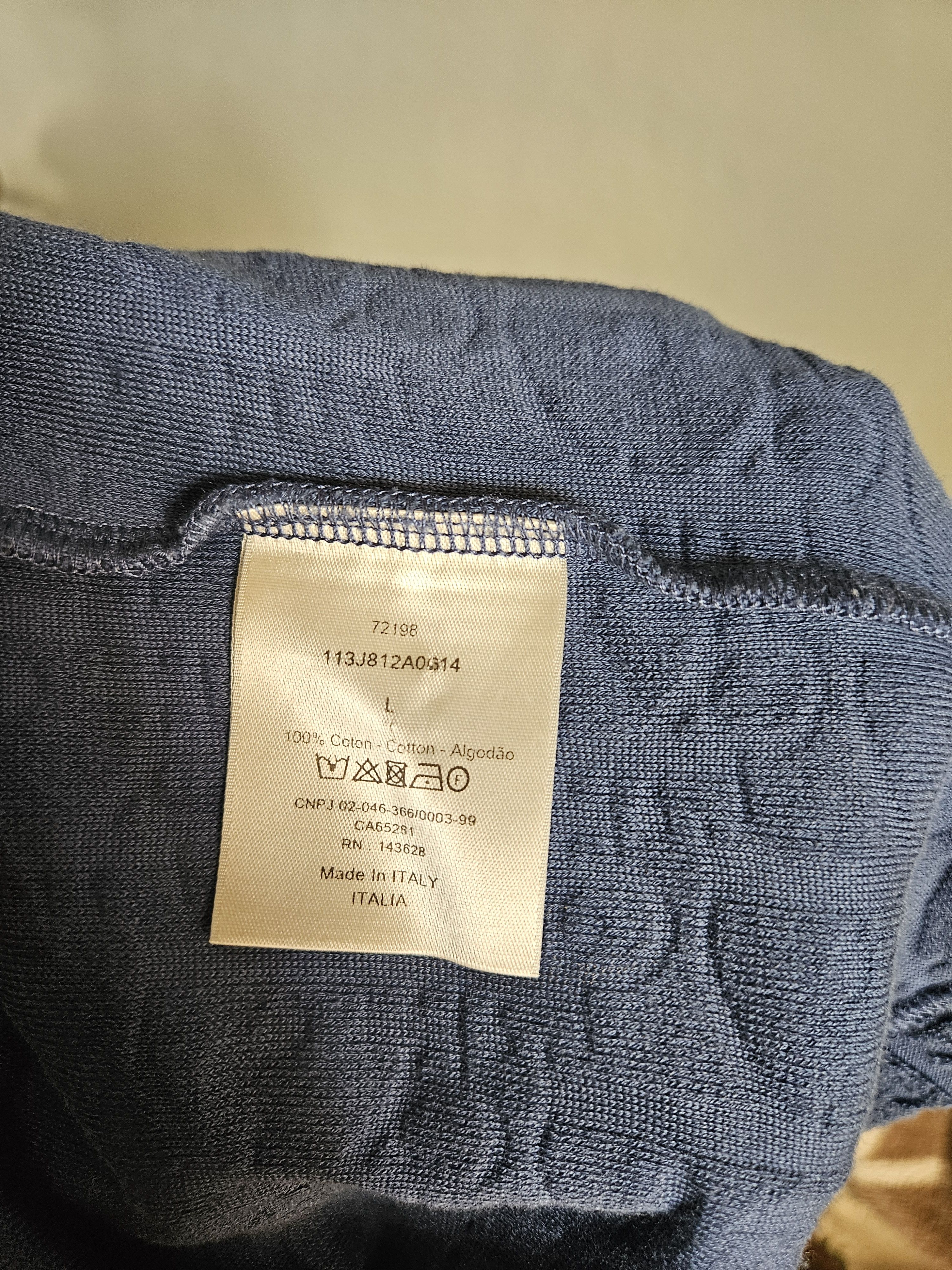 Dior Navy Blue Oblique Towel Polo Shirt Size US L / EU 52-54 / 3 - 5 Thumbnail