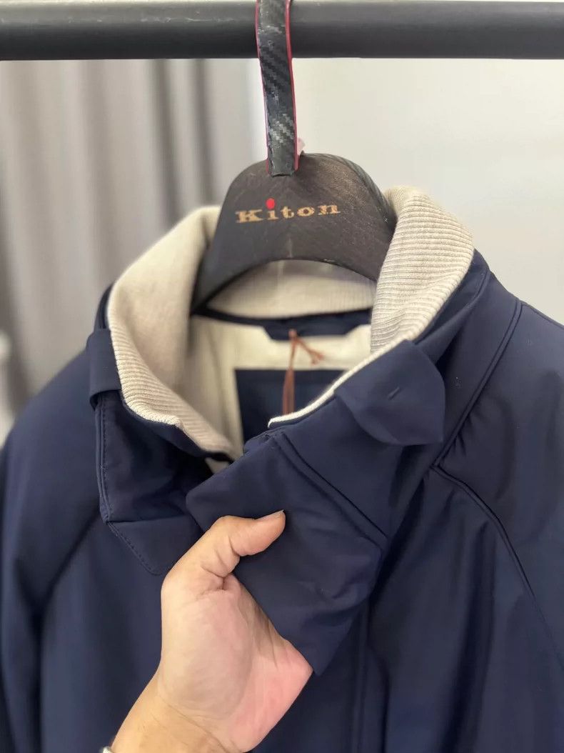 Loro Piana LORO PIANA Men's collarless casual jacket Size US XL / EU 56 / 4 - 6 Thumbnail