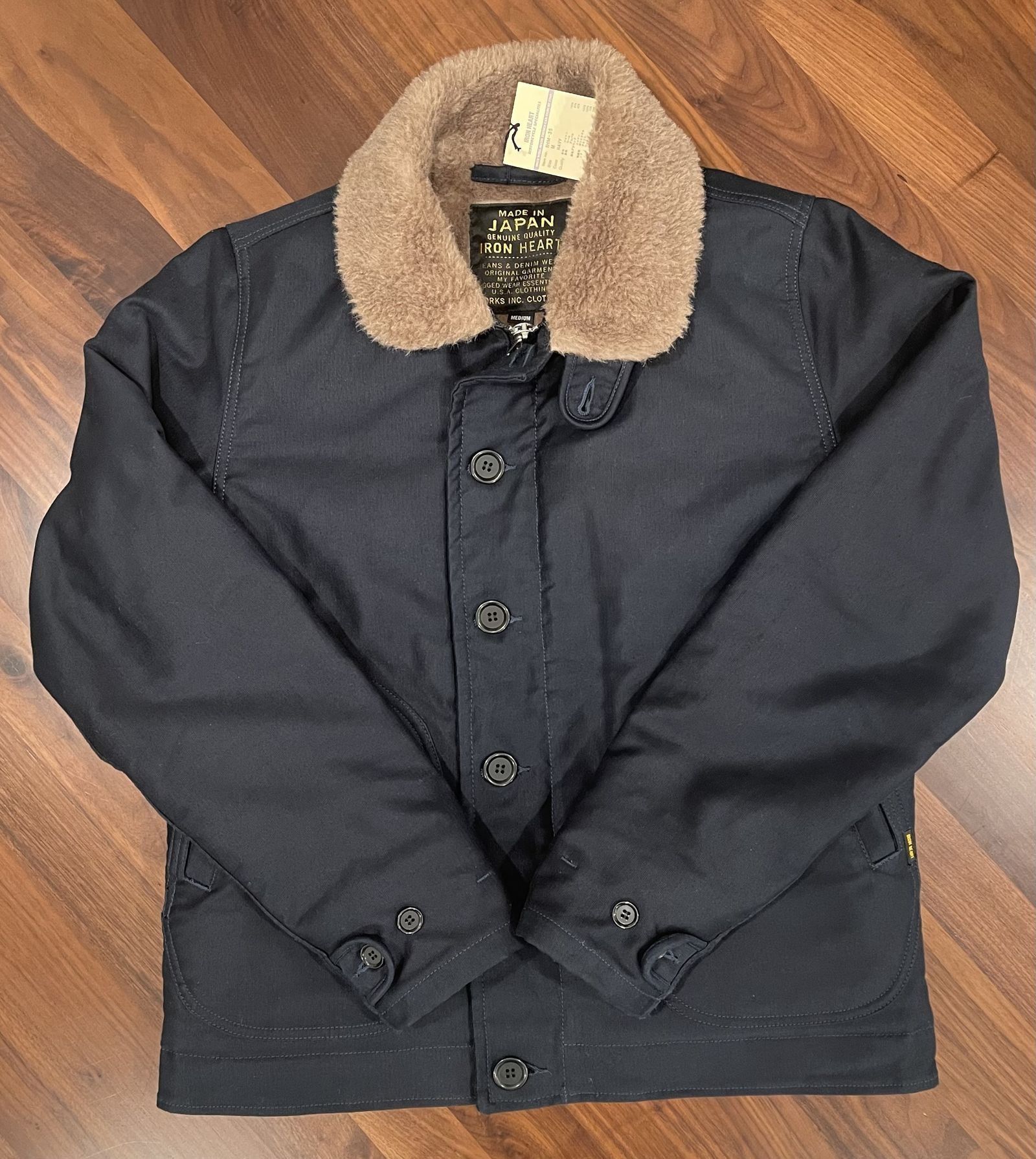Iron Heart Iron Heart N1 Deck Jacket – Navy Whipcord Size US M / EU 48-50 / 2 - 1 Thumbnail