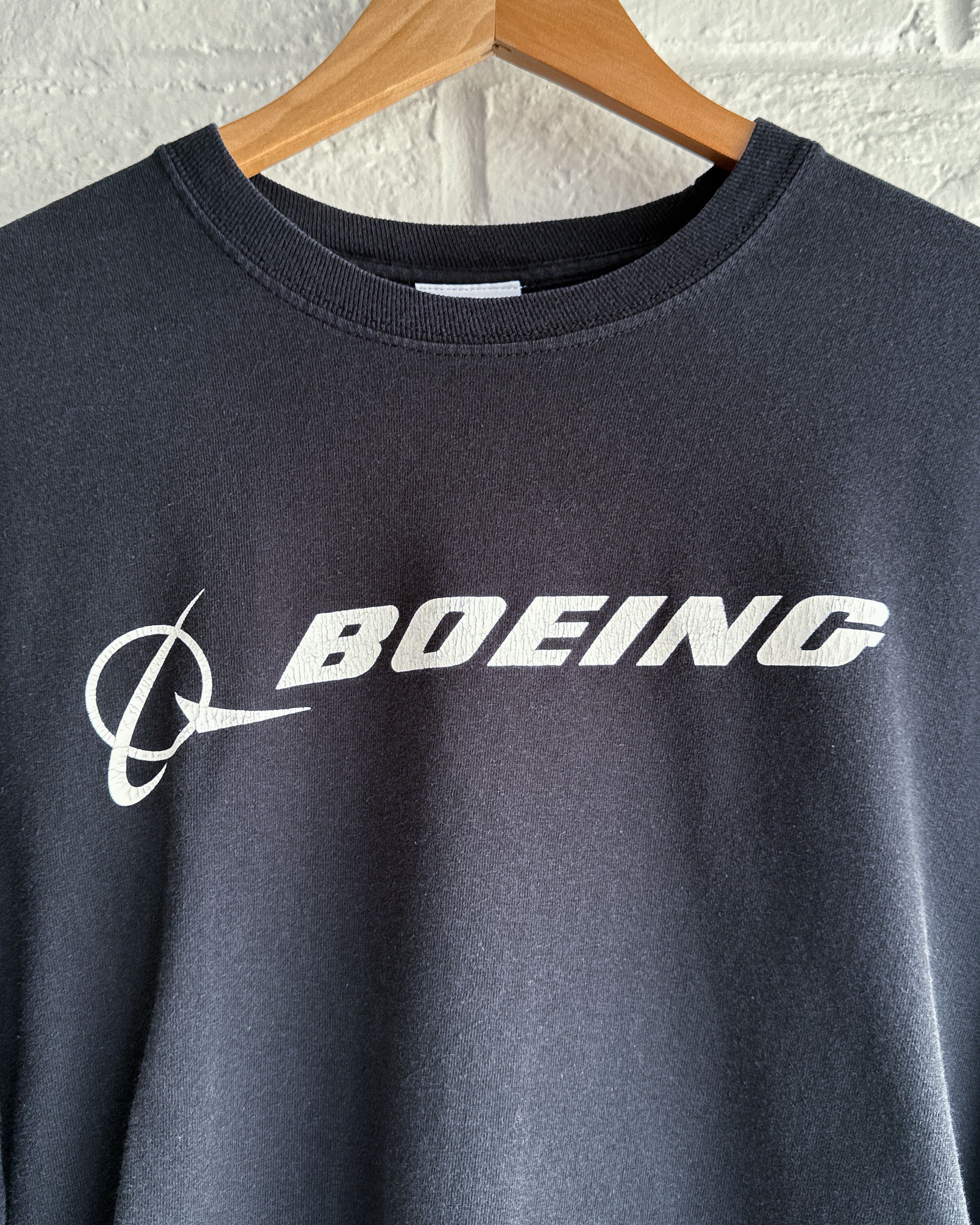 Vintage Vintage 2000s Boeing Long Sleeve T Shirt Black Men's M Size US M / EU 48-50 / 2 - 2 Thumbnail