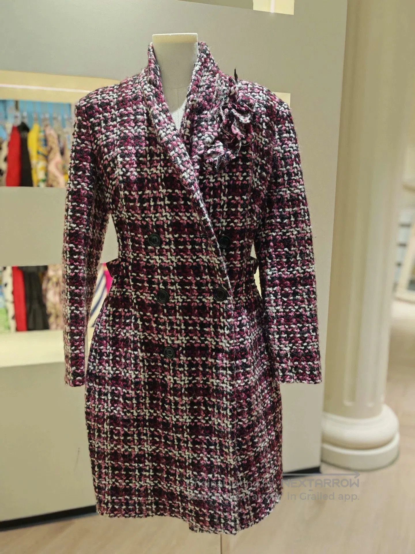 Ermanno Scervino Ermanno Scervino Pink Wool Blend Coat. Size S / US 4 / IT 40 - 3 Thumbnail
