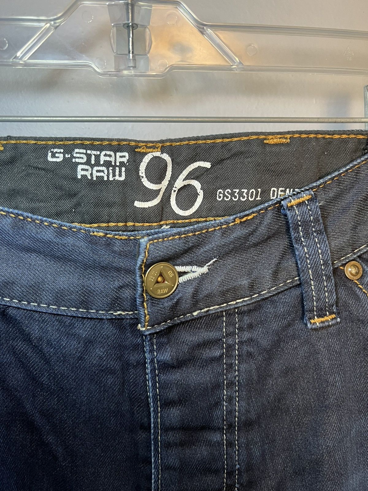G-Star Vintage G-Star Raw biker knee back buckle straight leg jeans Size US 34 / EU 50 - 11 Thumbnail
