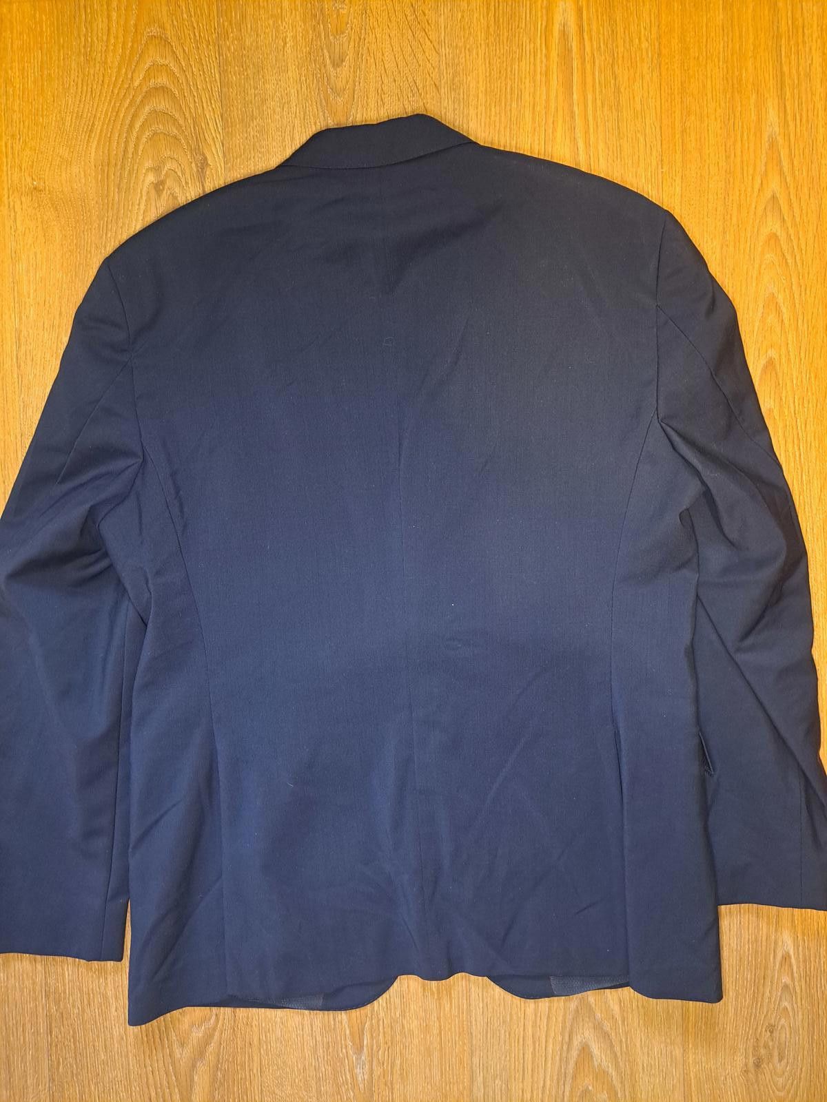 Hugo Boss Hugo Boss Marlane Biella Sport Coat Mens 40S Navy Blue Wool Size 40S - 10 Thumbnail