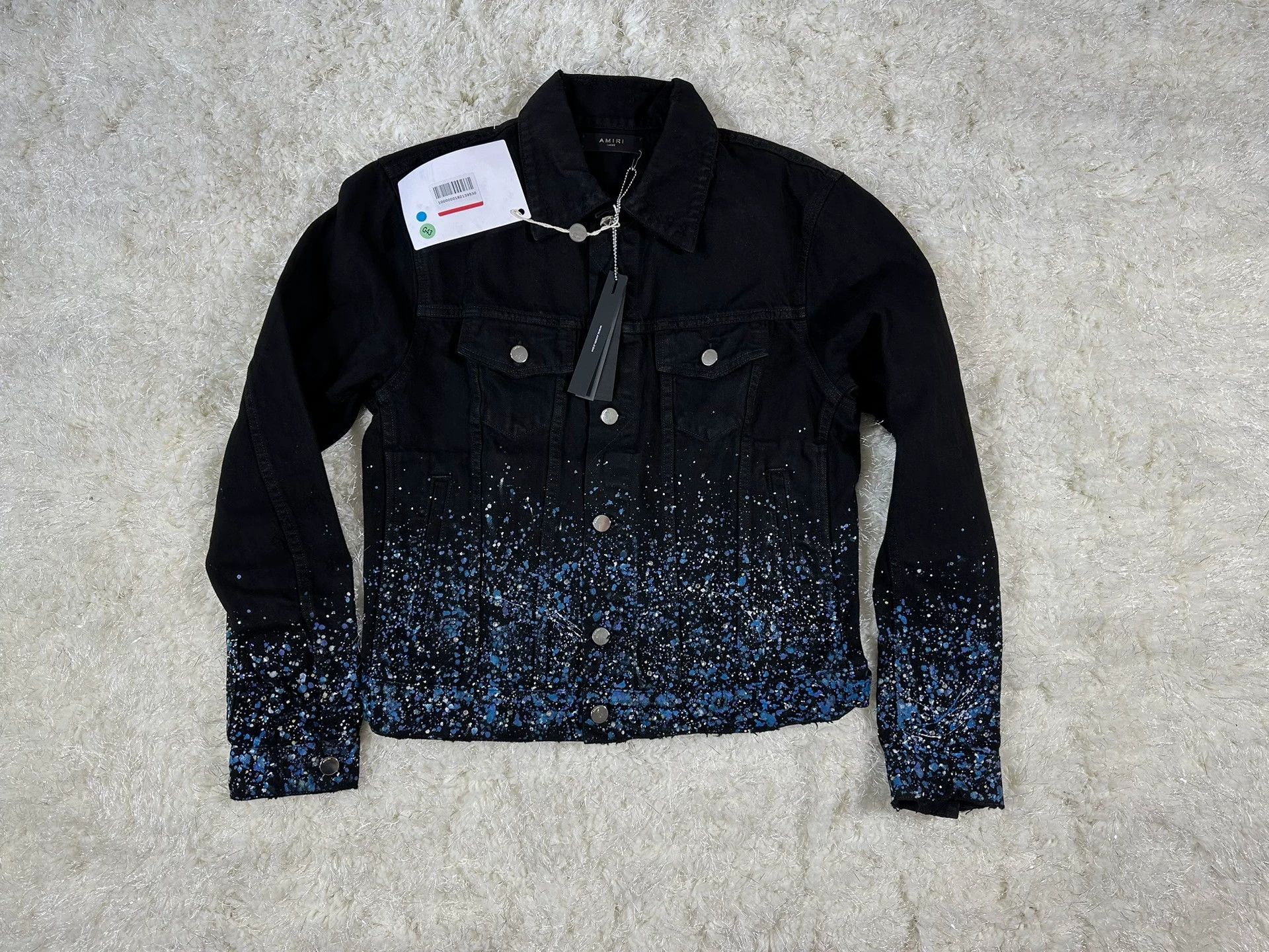 Amiri Amiri CRYSTAL PAINTER TRUCKER coat - -DMC Size US L / EU 52-54 / 3 - 1 Thumbnail