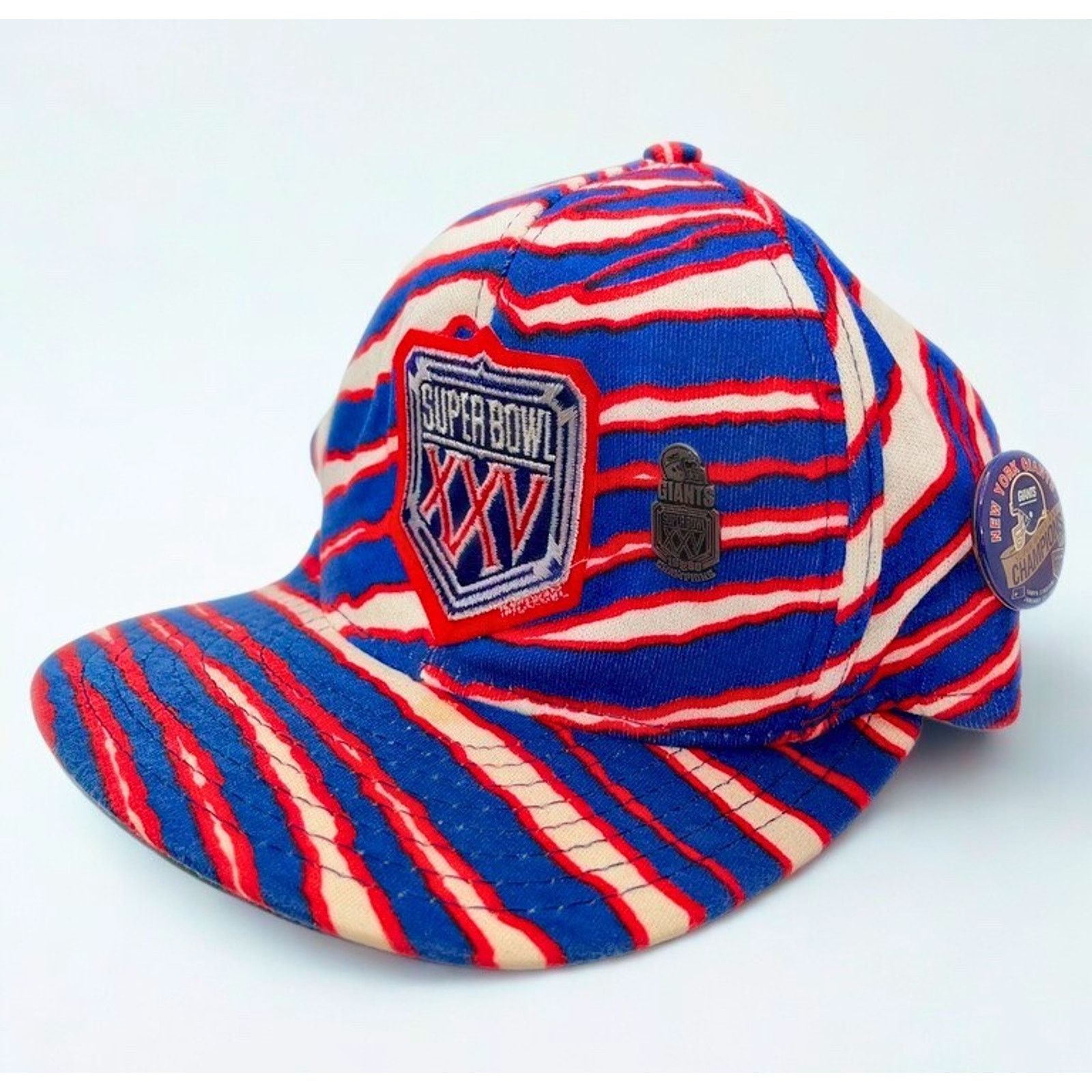 Zubaz NFL Super Bowl Zubaz Bills vs Giants Snapback Hat EUC Size ONE SIZE - 5 Thumbnail